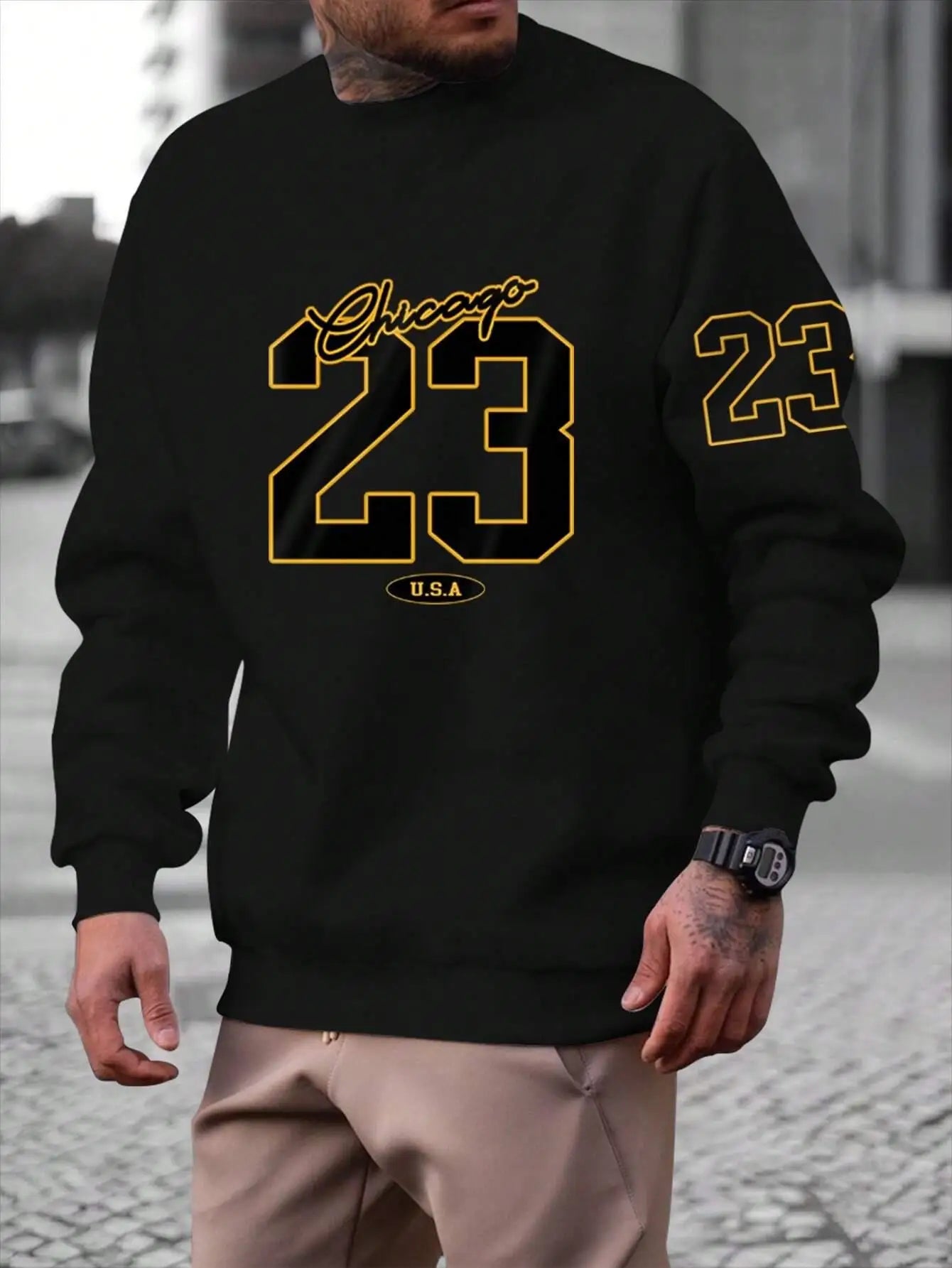 23 USA Art Letter Design Men Clothes