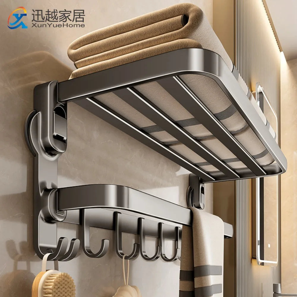 No-hole Suction Cup Towel Rack Bathroom Accessories Wall