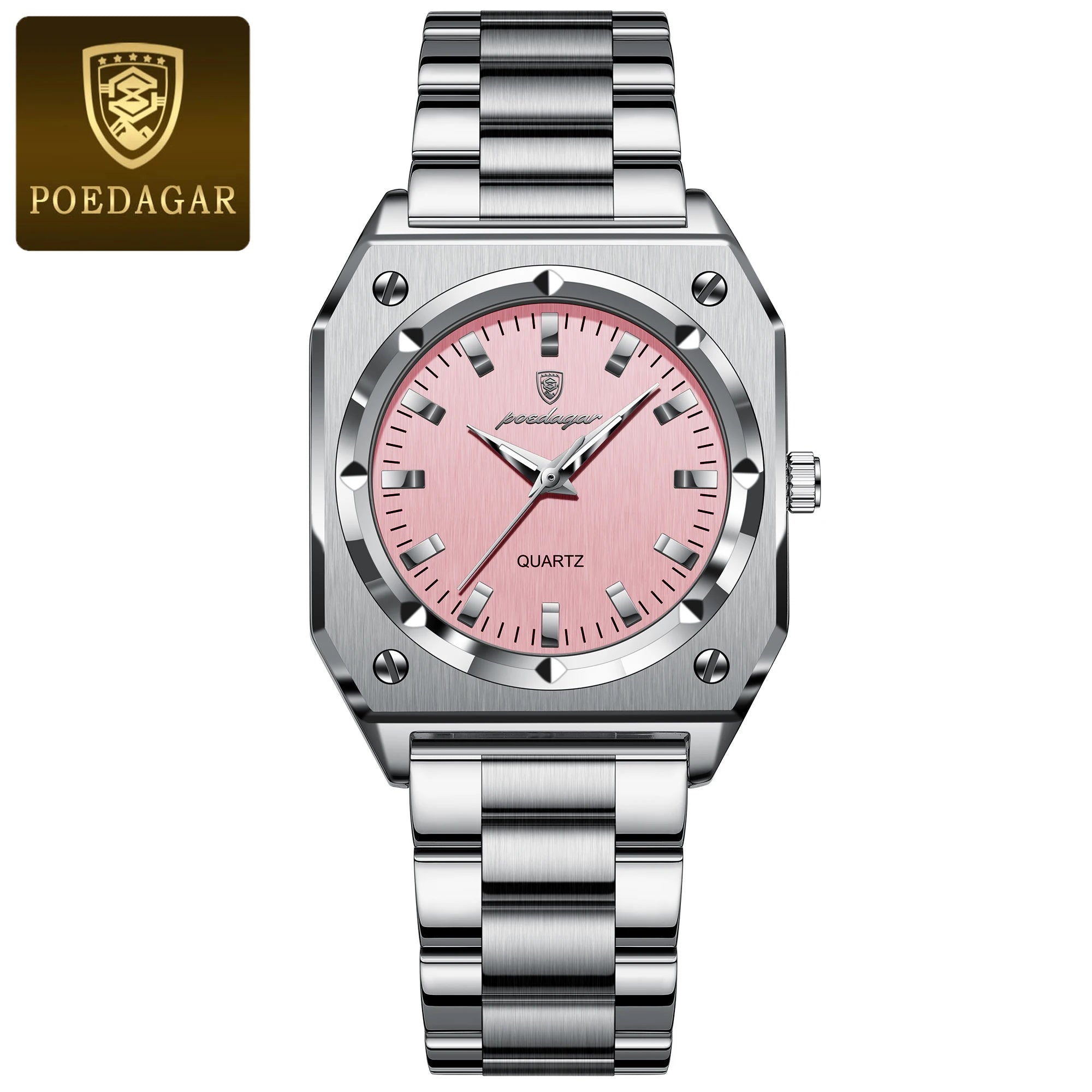 Luxury Elegant Square Woman Stainless Steel Quartz Women's Watches