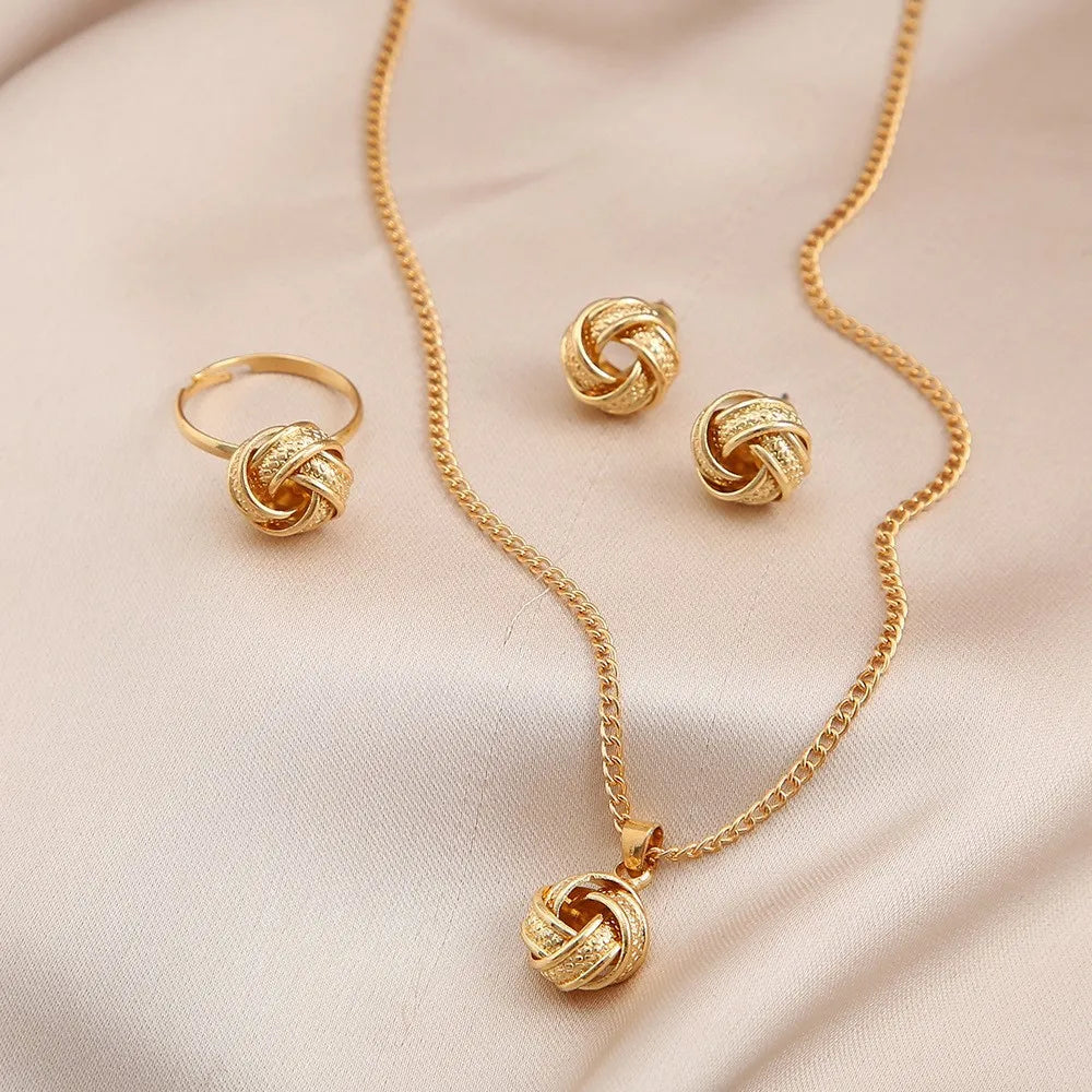 3 Pcs/Set Round Pearl Pendant Necklace For Women