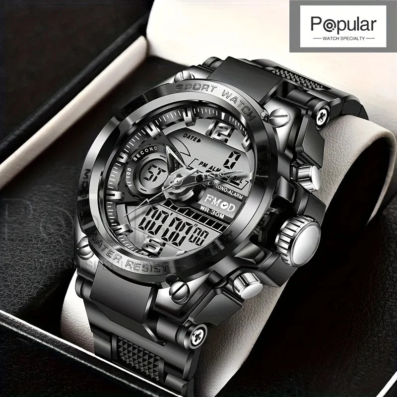 Digital  Men Steel Military Wristwatch