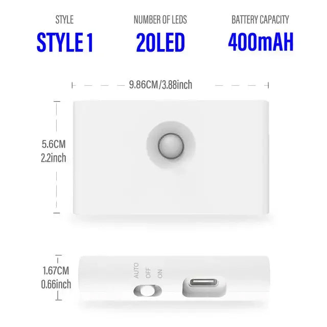 LED Night Light Smart Sensor Charging Side Lighting Movement Sensor