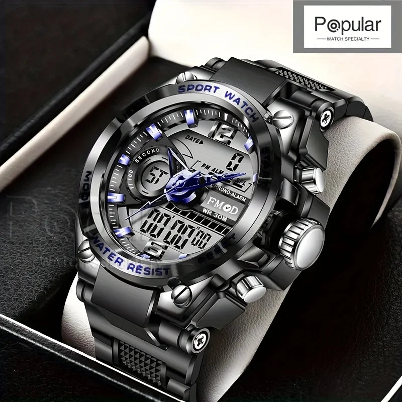 Digital  Men Steel Military Wristwatch