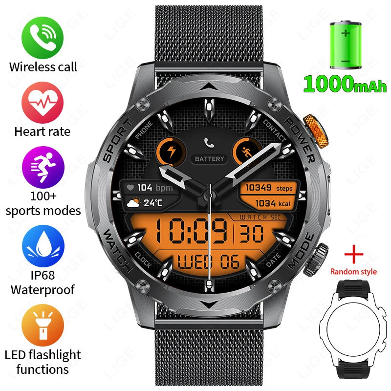 2025 New For HUAWEI Xiaomi 1000mah AMOLED Smart Watch