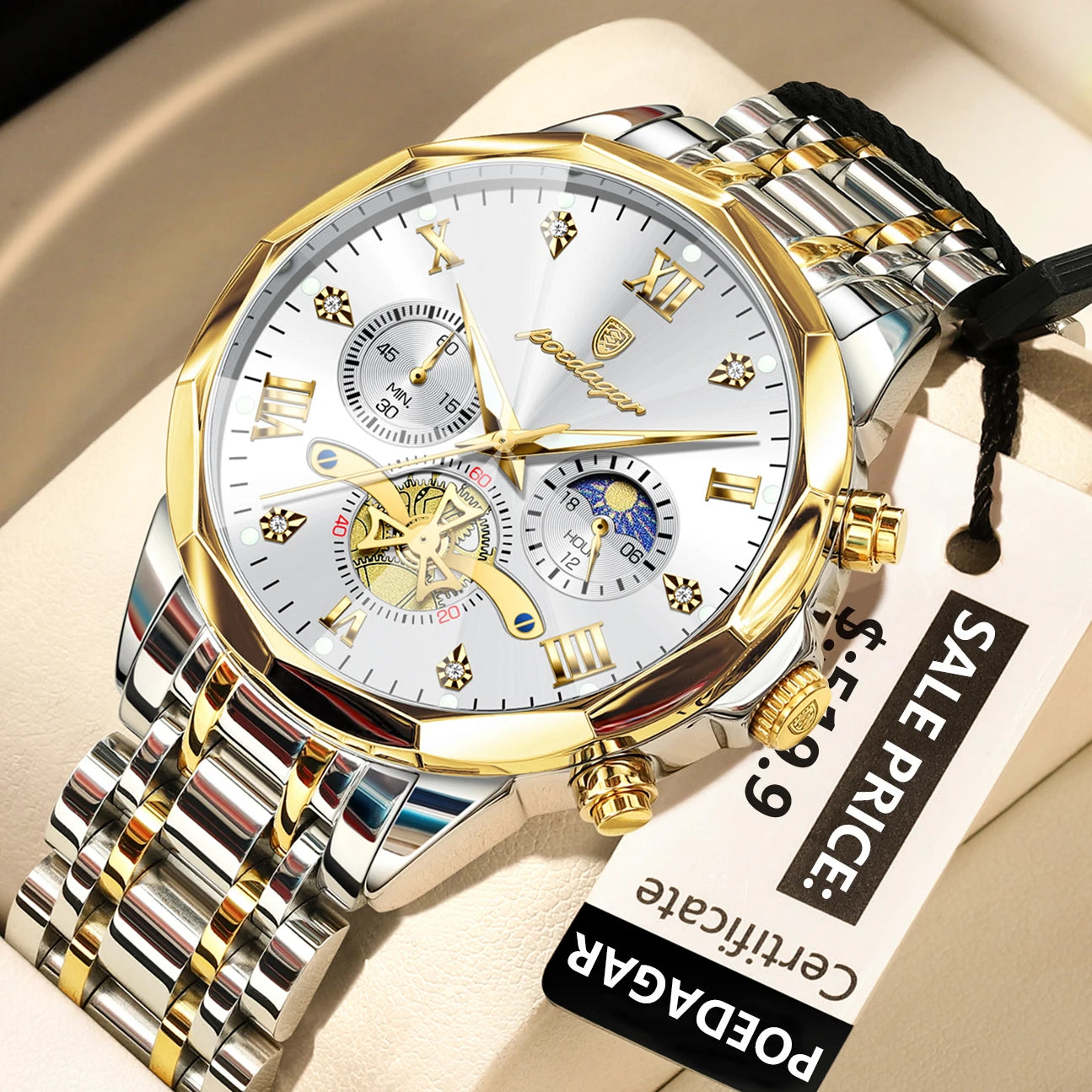 High Luxury Men Watch Top Original  Chronograph  Quartz Men's Watches