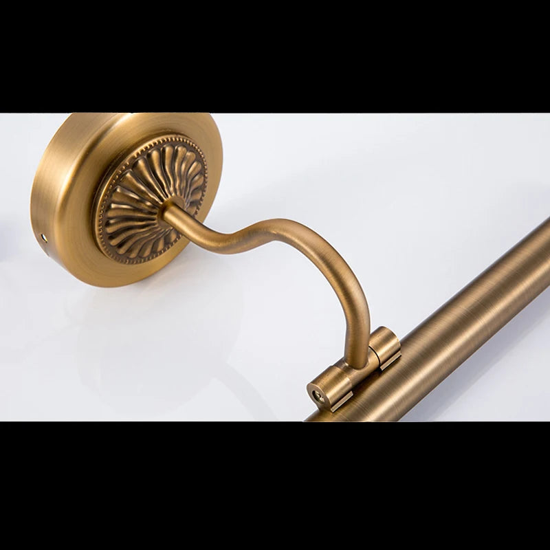 Red Bronze Bathroom Light Led 8W 455MM Europe Gold Mirror Lamp Bedroom Dressing Room American Picture Wall Lighting