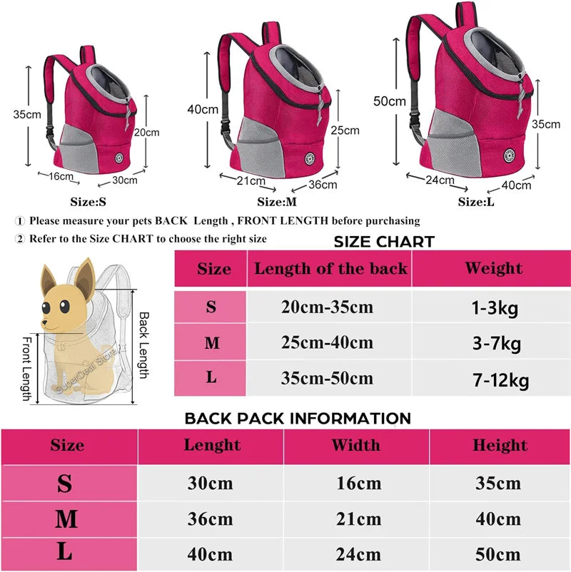 Foldable chest bag - Pet bag - Outdoor backpack