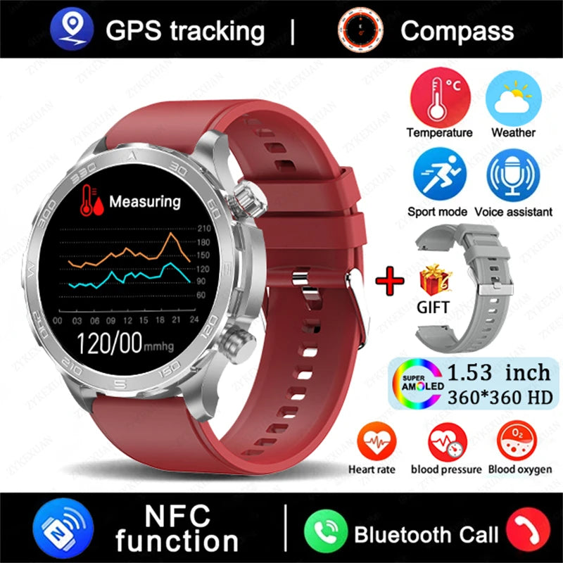 2025 New GPS Bluetooth Call Smart Watch Men  NFC