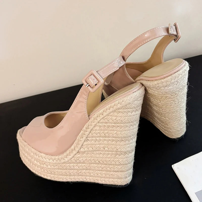 Fashion Peep Toe Wedges Sandals Women