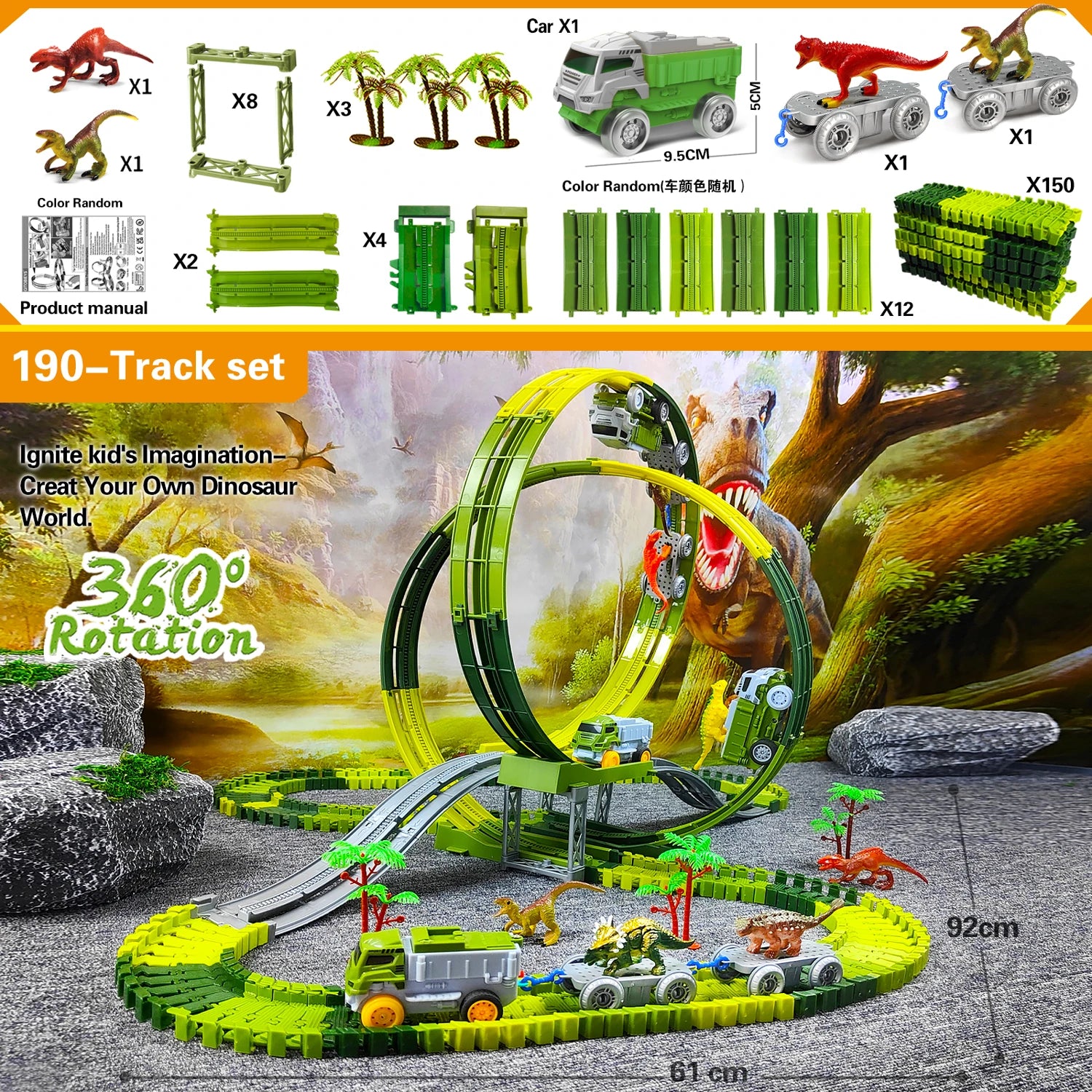 Space Track Toys Magic Climbing electric Engineering Race Car Toy