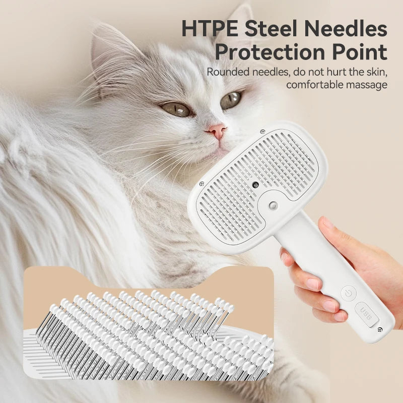 Pet Steam Comb Electric Spray Brushes For Dog Cat