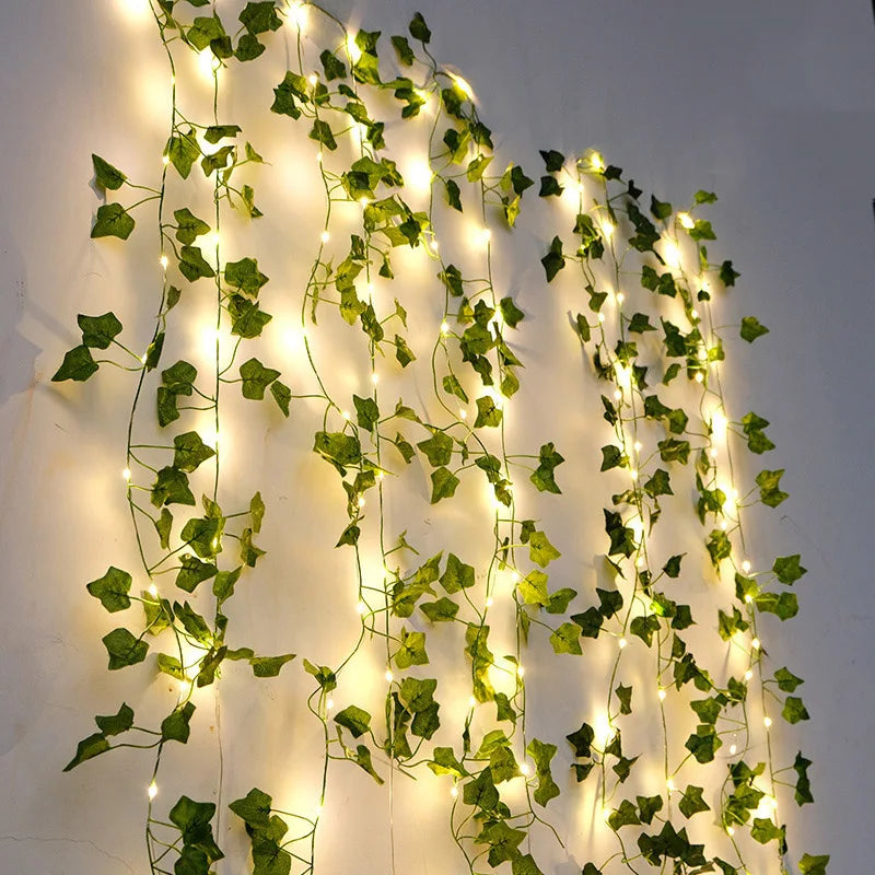 LED String Lights Leaf Garland Christmas
