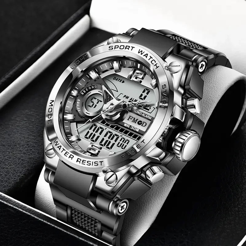 Digital  Men Steel Military Wristwatch
