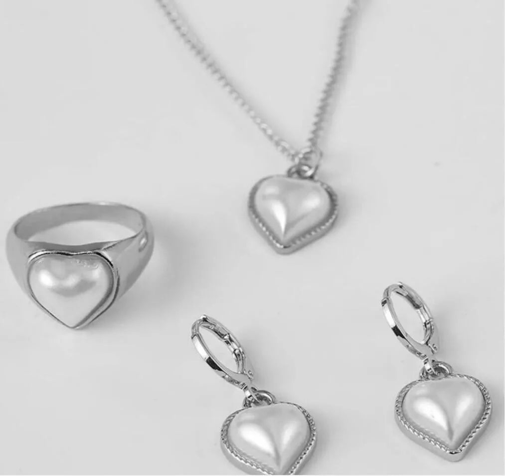 3 Pcs/Set Round Pearl Pendant Necklace For Women