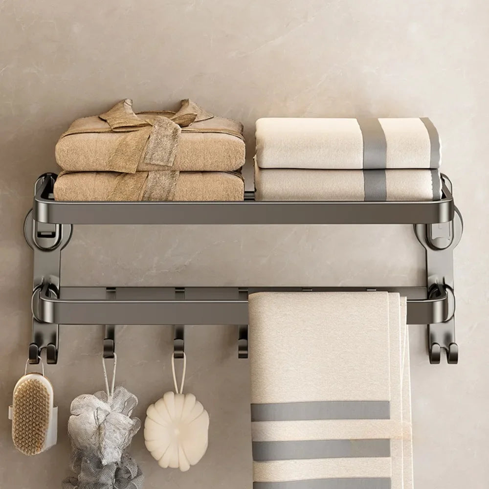 No-hole Suction Cup Towel Rack Bathroom Accessories Wall