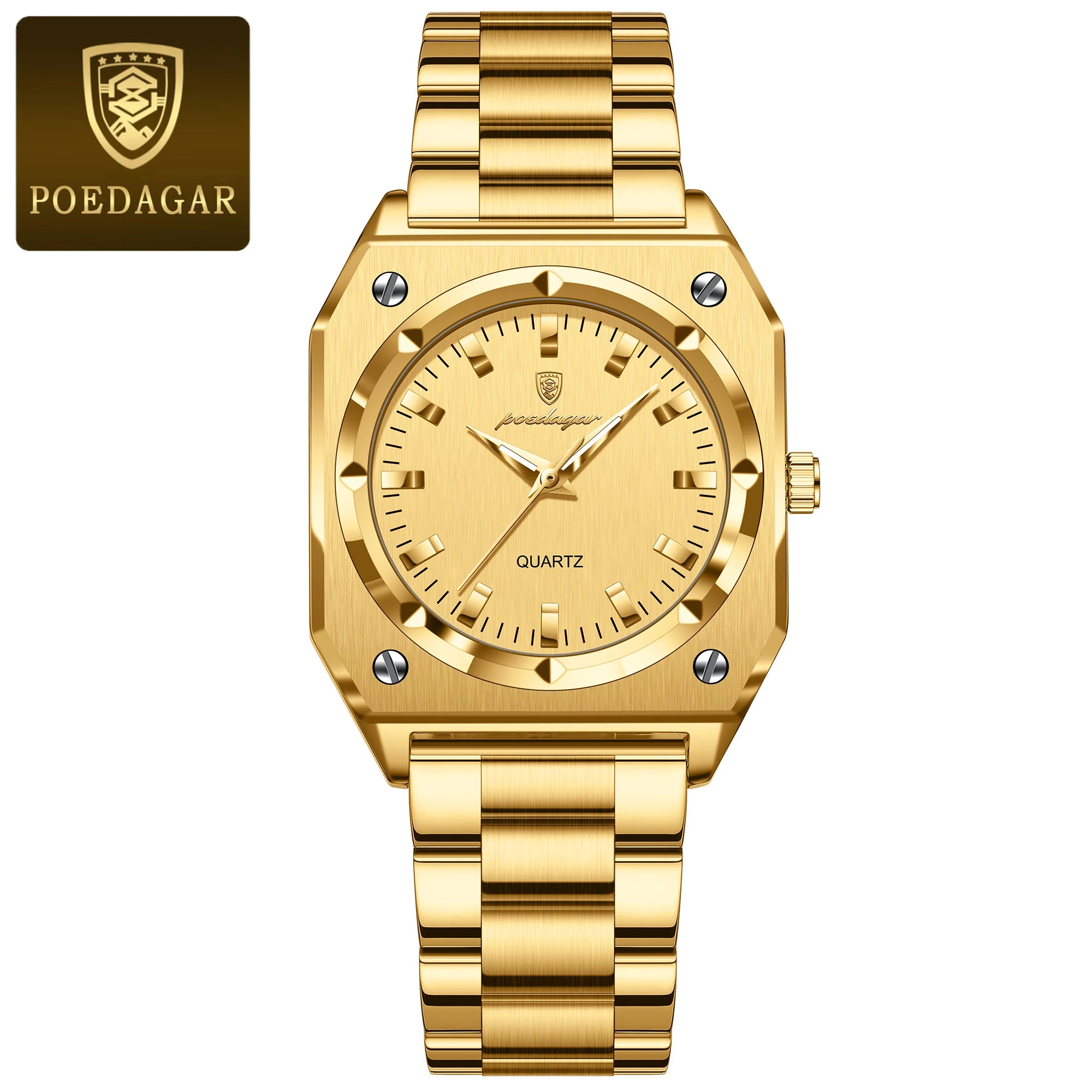 Luxury Elegant Square Woman Stainless Steel Quartz Women's Watches