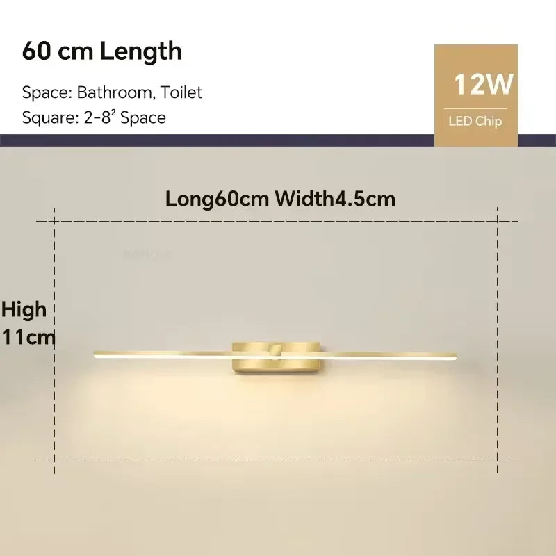 Modern LED Wall Light Bathroom Hardwares Wall