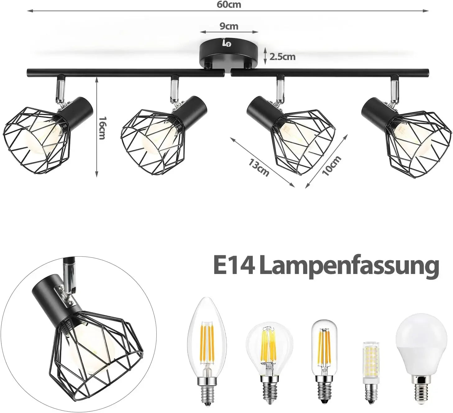 Versatile LED E14 Swiveling Spotlight Set
