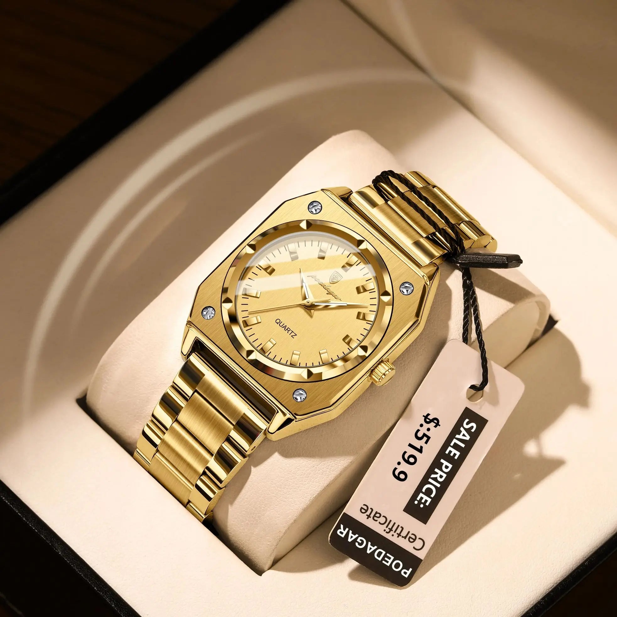 Luxury Elegant Square Woman Stainless Steel Quartz Women's Watches