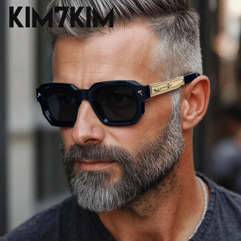 Men 2025 Luxury Brand Classic Rectangle Sunglass