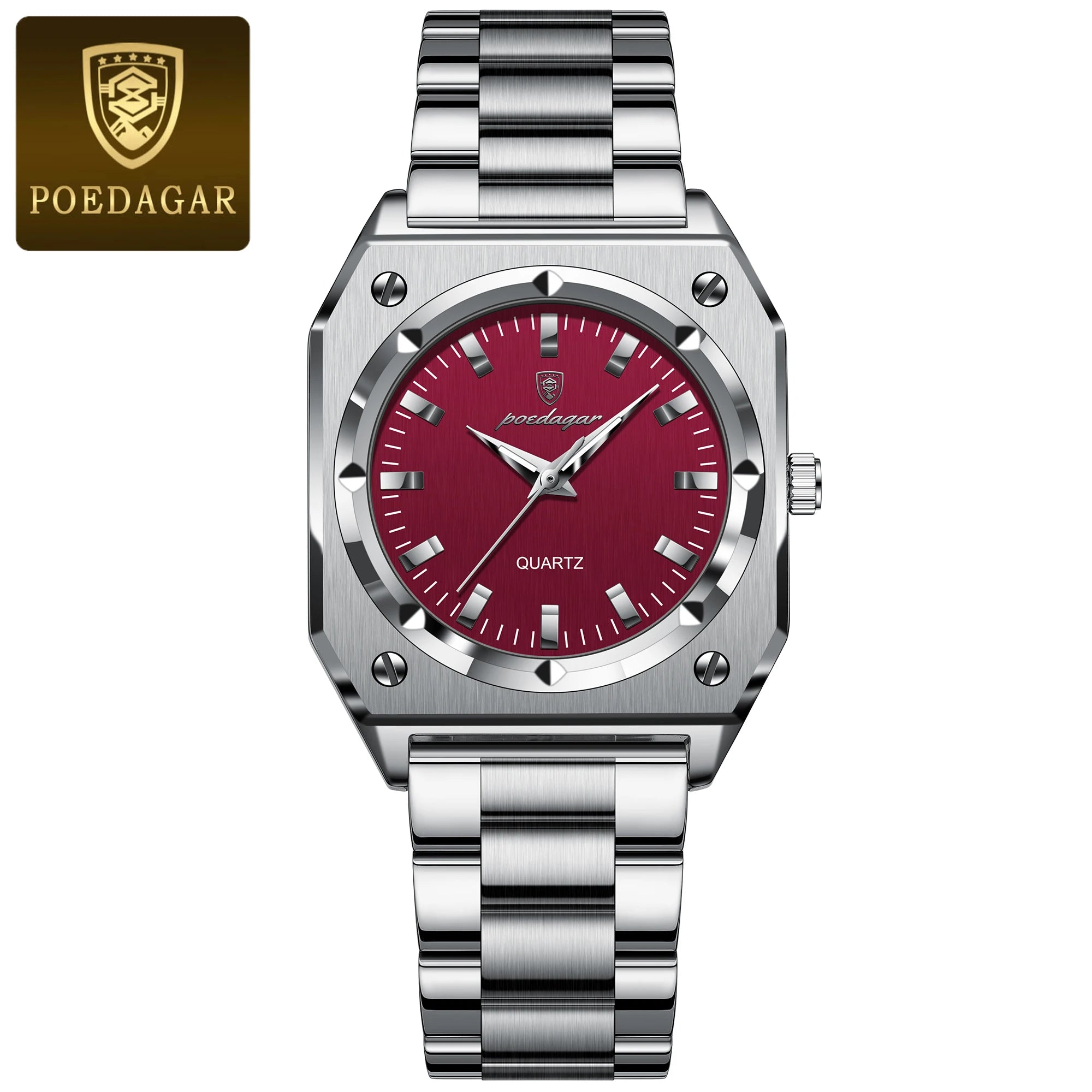 Luxury Elegant Square Woman Stainless Steel Quartz Women's Watches