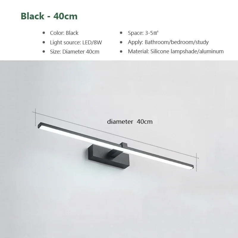 Modern LED Wall Light Bathroom Hardwares Wall