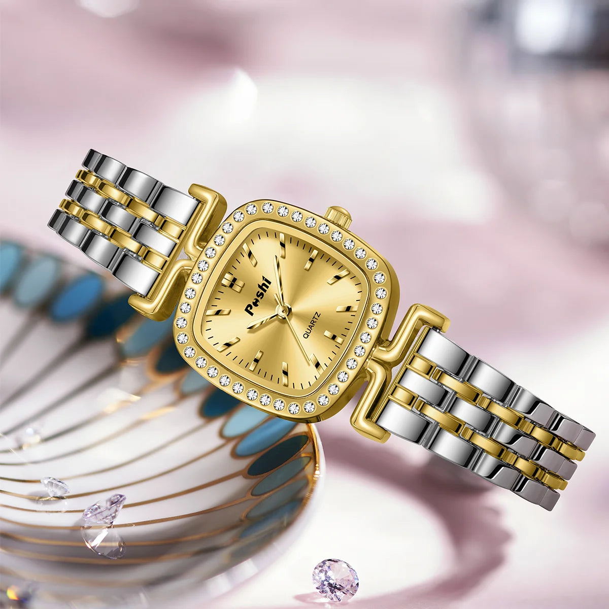 Fashion Quartz Movement Watch For Women Luxury Elegant