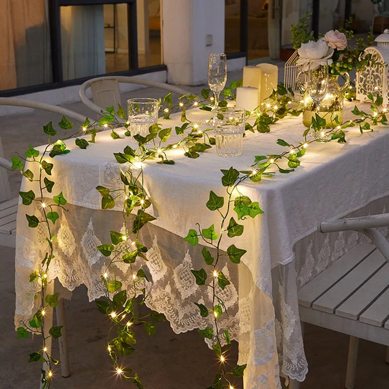 LED String Lights Leaf Garland Christmas