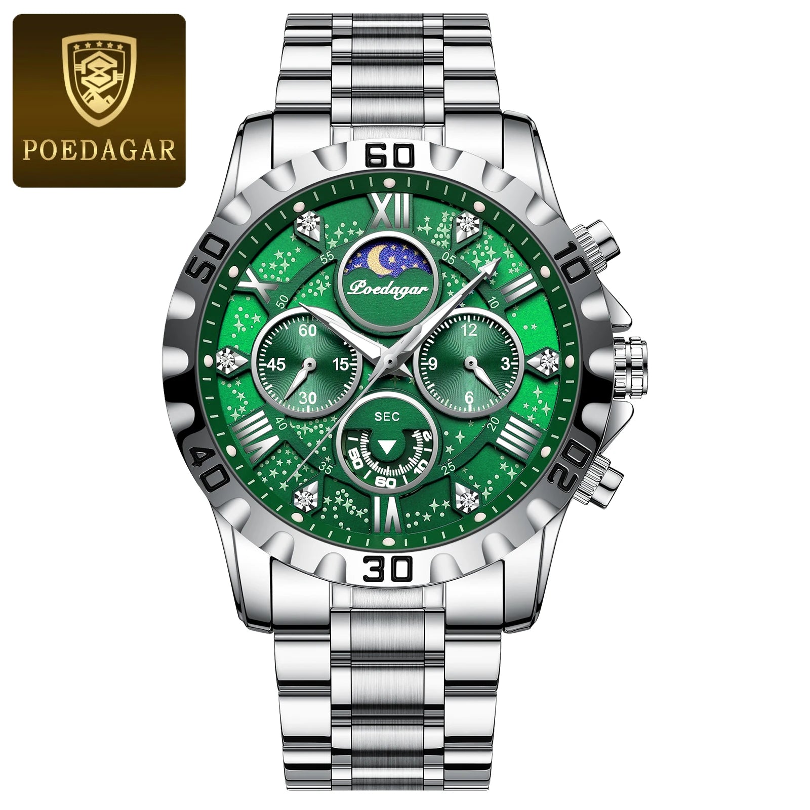 Luxury Man Wristwatch Sports Men Watch Stainless Men's Watches+Box