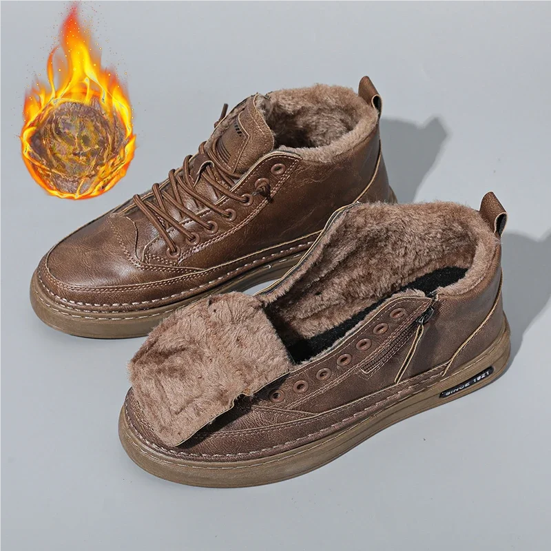 Men's boots four seasonal outdoor workwear boots male casual boots fashion soft sole comfortable leather sports boots men's shoe