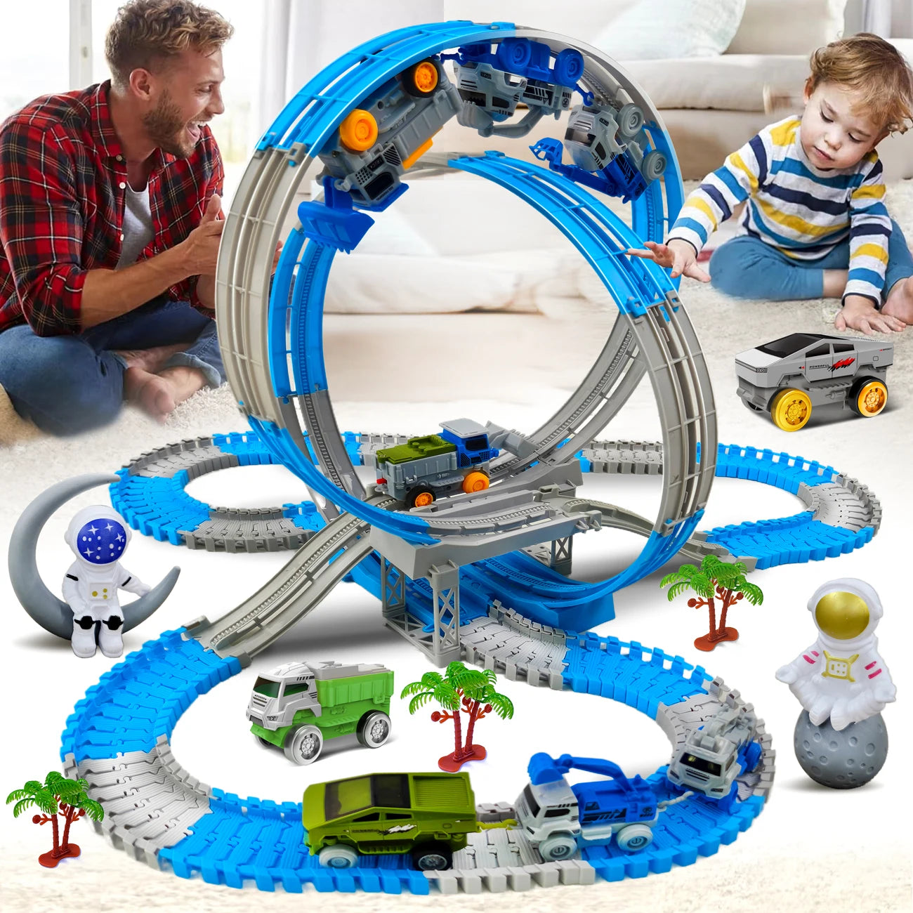 Space Track Toys Magic Climbing electric Engineering Race Car Toy