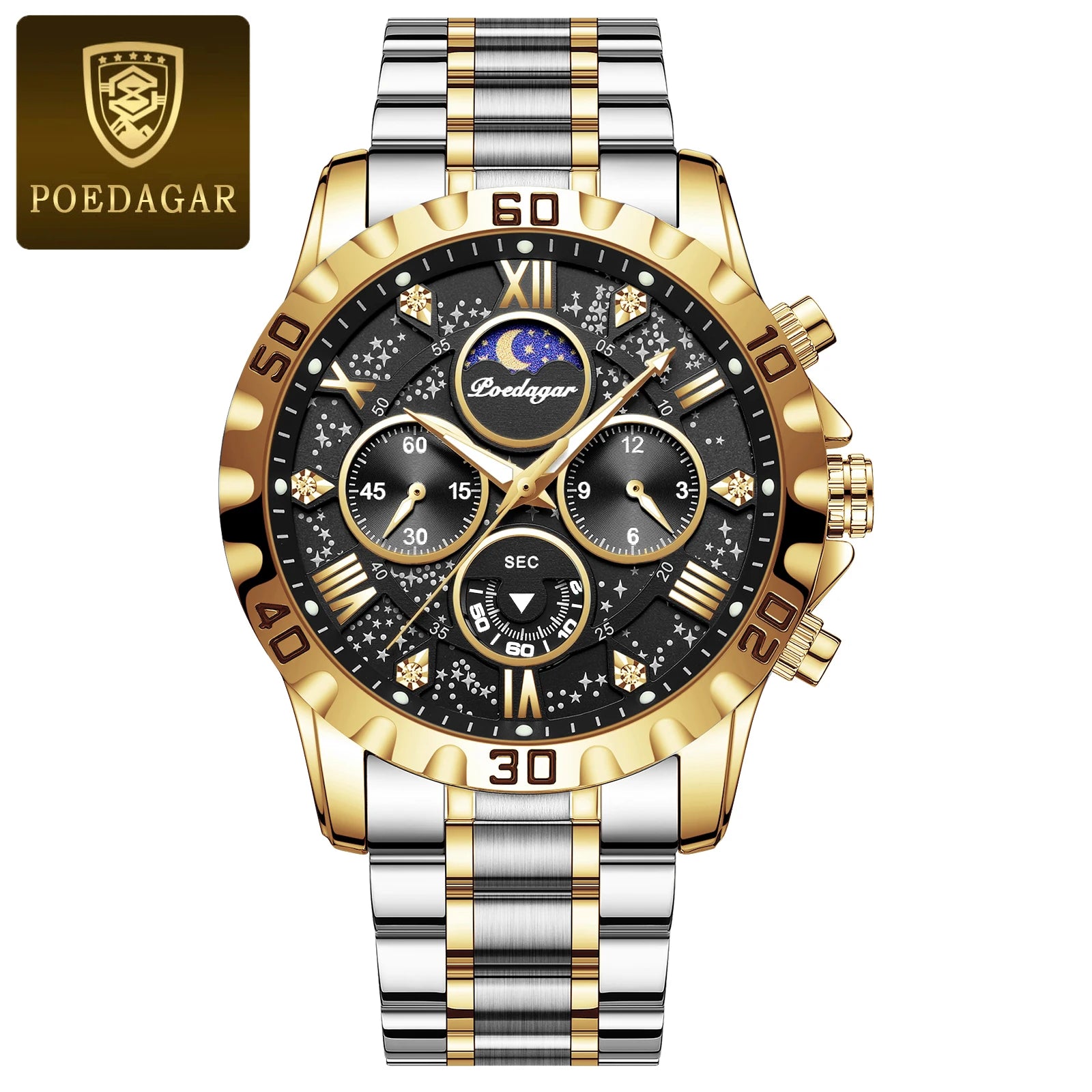 Luxury Man Wristwatch Sports Men Watch Stainless Men's Watches+Box
