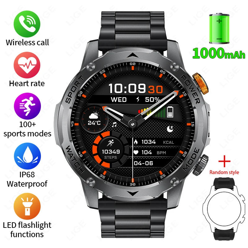 2025 New 1000mah AMOLED Smart Watch