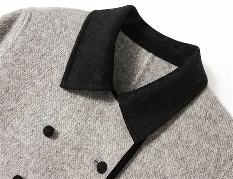 Blends Coat Autumn Women Fall Winter