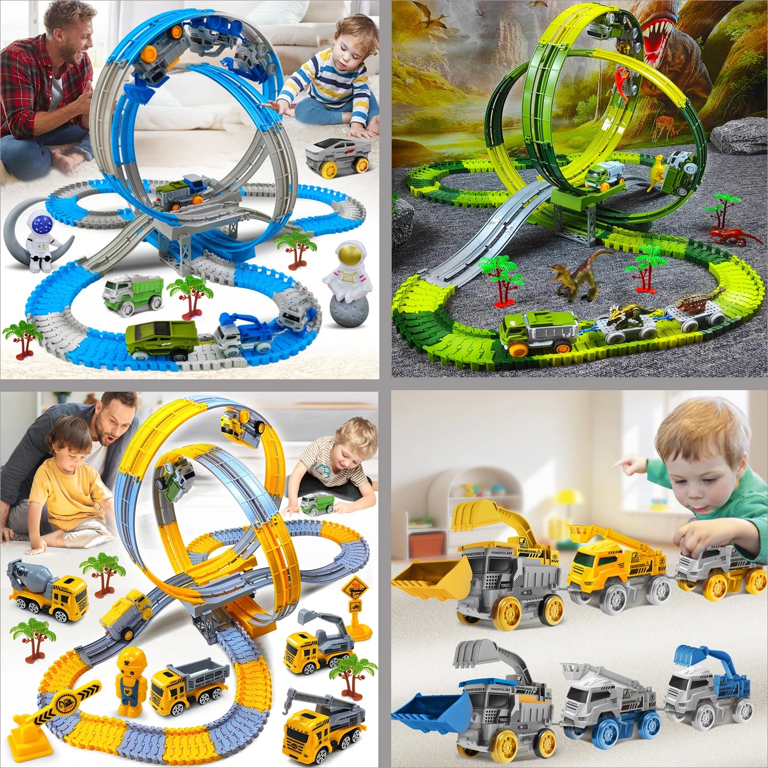 Space Track Toys Magic Climbing electric Engineering Race Car Toy