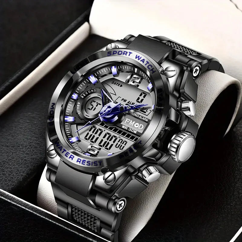 Digital  Men Steel Military Wristwatch
