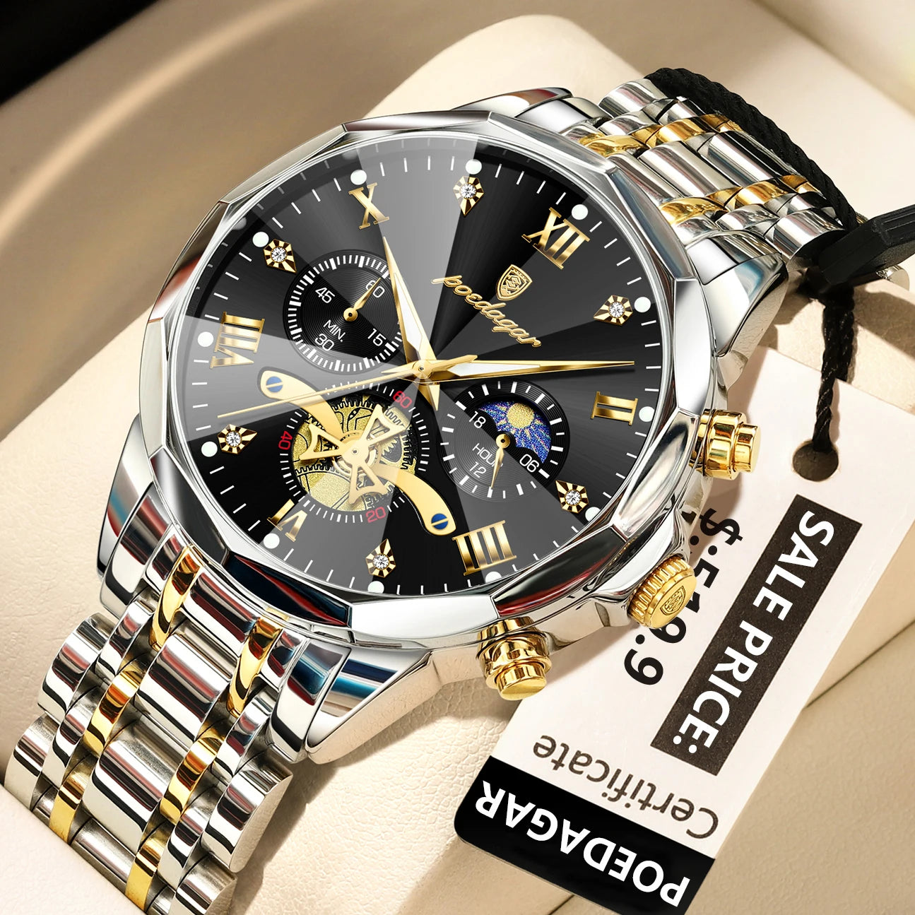 High Luxury Men Watch Top Original  Chronograph  Quartz Men's Watches